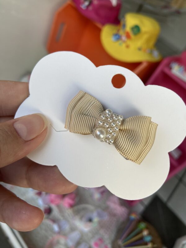 Mini Laço Bege