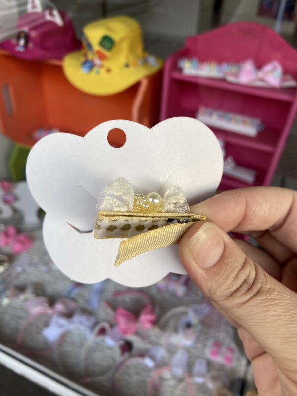 Mini Laço Bege - Imagem 2
