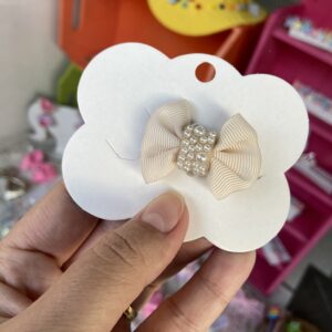 Mini Laço Bege