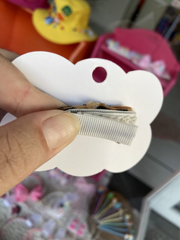 Mini Laço Bege Oncinha - Imagem 2