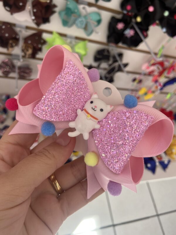 Laço Rosa Gatinho