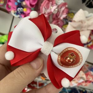 Laço médio vermelho Maple Bear