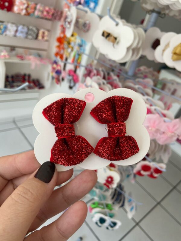 Mini Par de laços Vermelho.