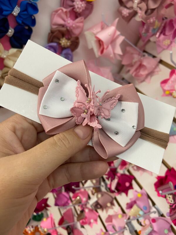 Faixa Rosa Antigo com Laço médio.