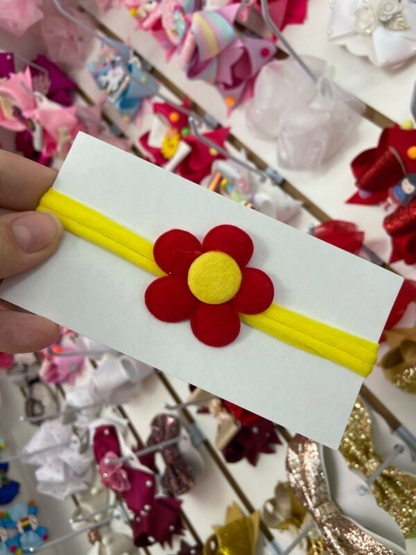 Faixa RN Amarelo e Vermelho com Flor