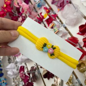 Faixa Laço RN amarelo com flores