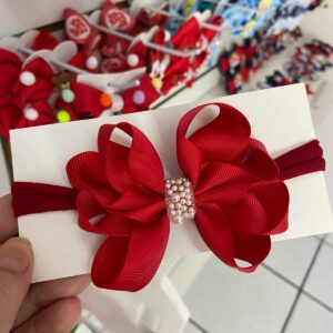Faixa Vermelho com Laço médio.