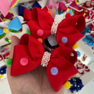 Par de Laços Vermelho com Rabicó