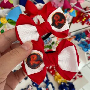 Par de Laços Vermelho Escolar Riachuelo com Rabicó