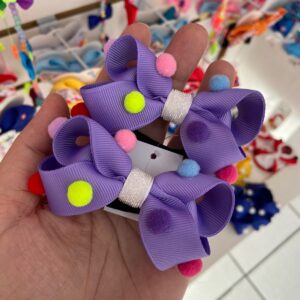 Par de Laços Lilás com Rabicó