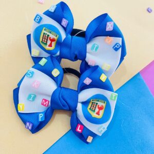 Par de Laços Azul Colégio Santana