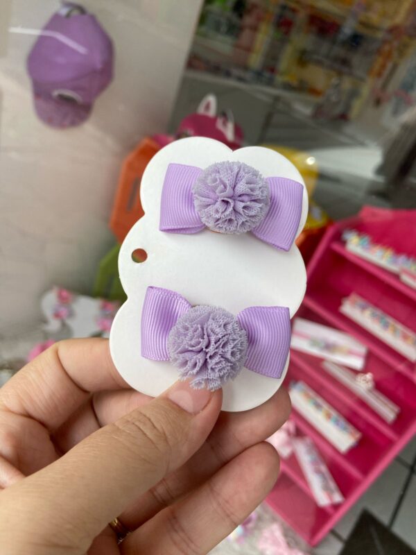 Mini Par de Laços Lilás