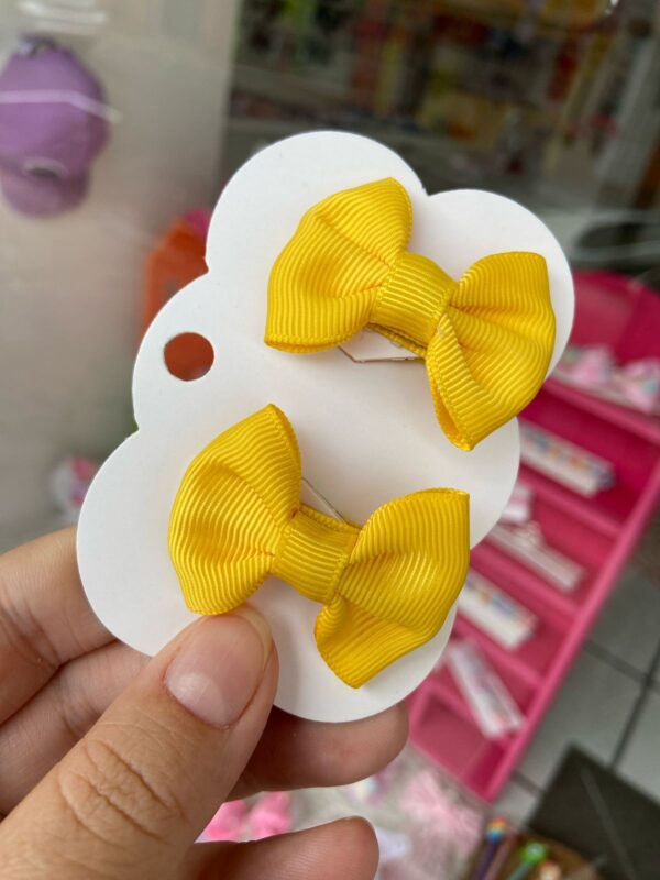 Mini Par de Laços Amarelo