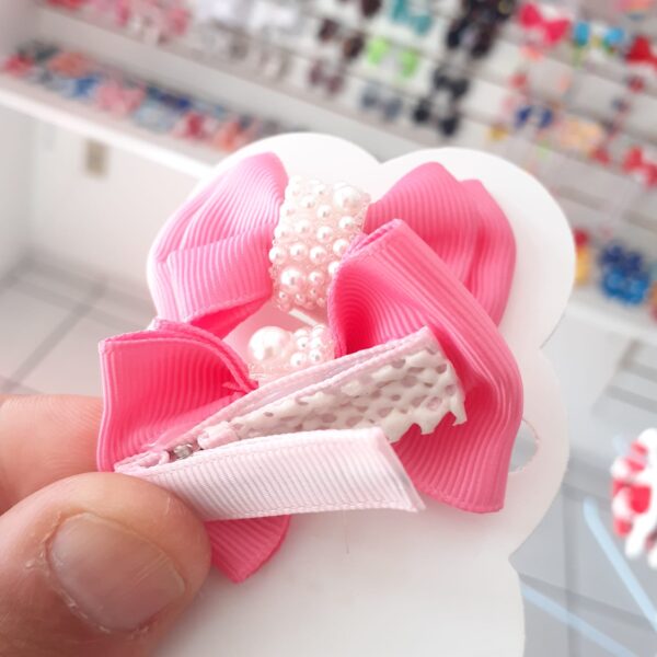 Mini Par de Laços Rosa