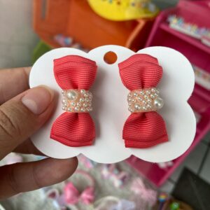 Mini Par de Laços Salmão