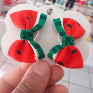 Mini Par de Laços Melancia