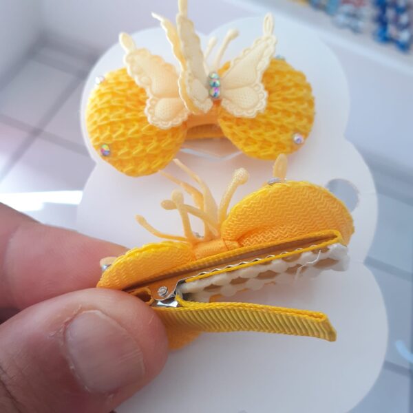Mini Par de laços Amarelo - Imagem 2