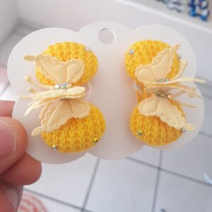 Mini Par de laços Amarelo