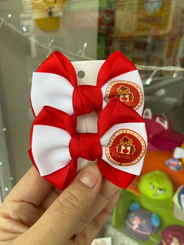 Par de Laços Vermelho Colégio Maple Bear