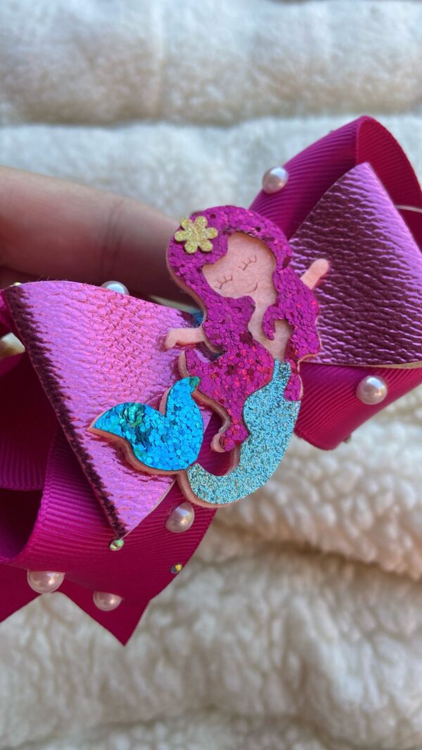 Tiara Rosa com Sereia - Imagem 3
