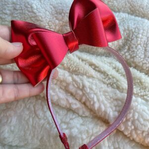 Tiara Laço em Pé Vermelho