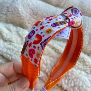 Tiara Turbante Escolar Laranja
