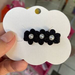 Mini Grampo Flor Preto
