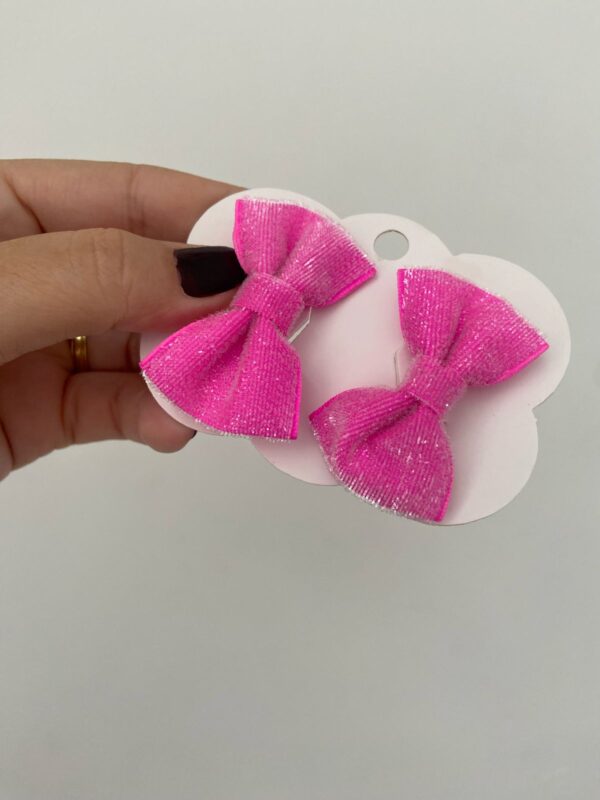 Mini Par de laços Rosa.