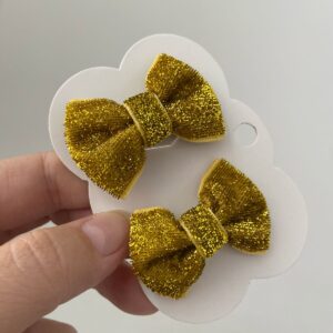 Mini Par de Laços Dourado