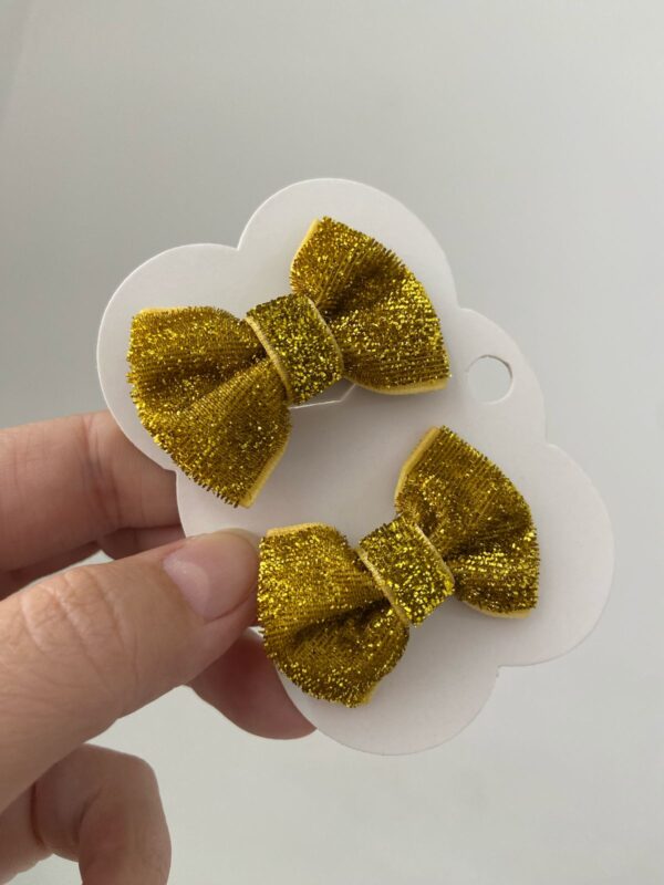 Mini Par de Laços Dourado