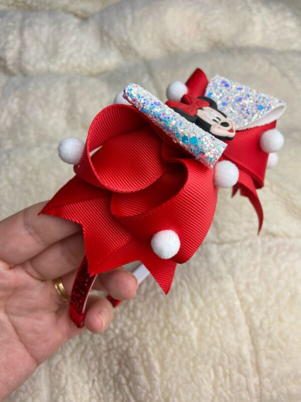 Tiara com Laço Minnie Vermelho