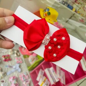 Faixa RN Vermelho com Flores.
