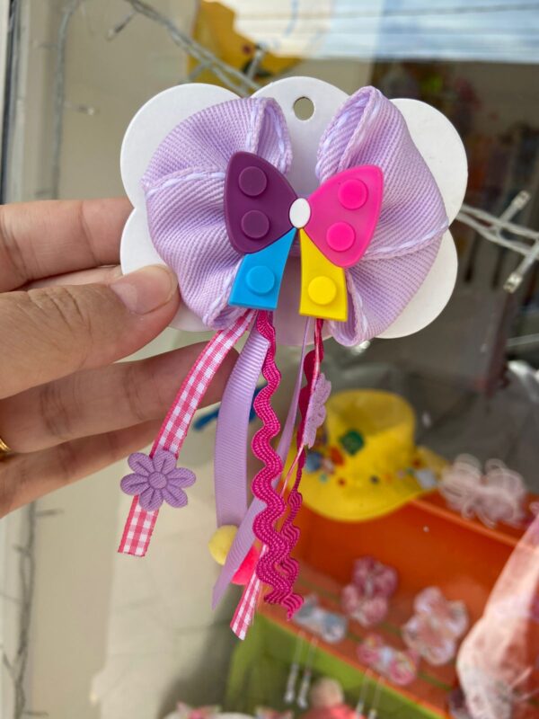 Laço Caipira com Aplique de Laço Lilas