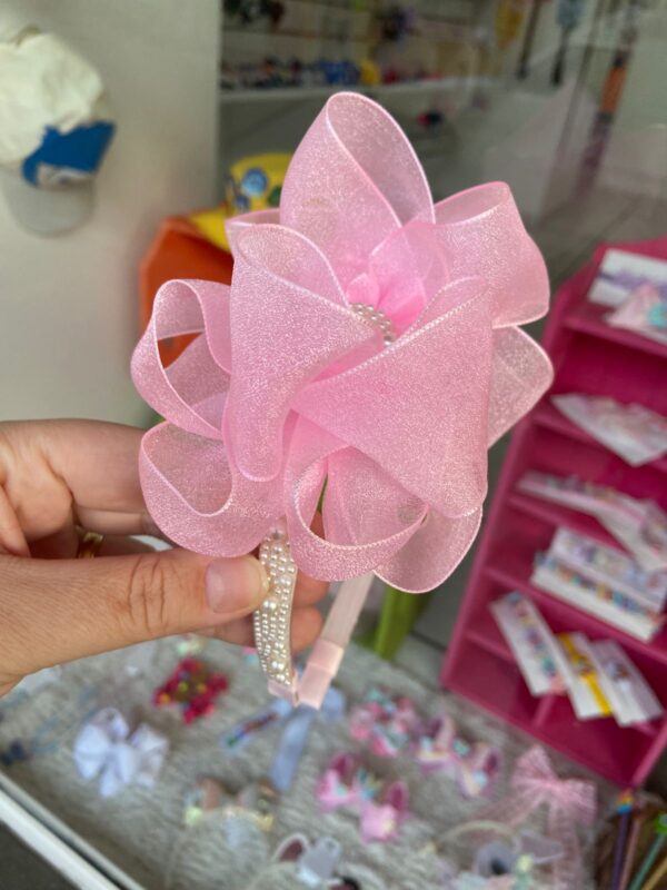 Tiara Rosa de Organza