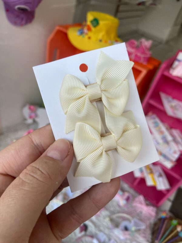 Mini Par de Laços Off White