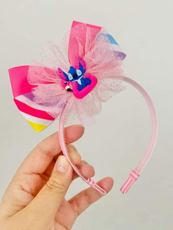 Tiara do Stitch Rosa.