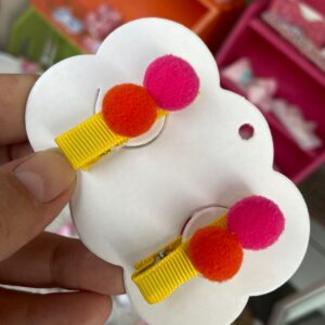 Mini Par com Pompom Colorido