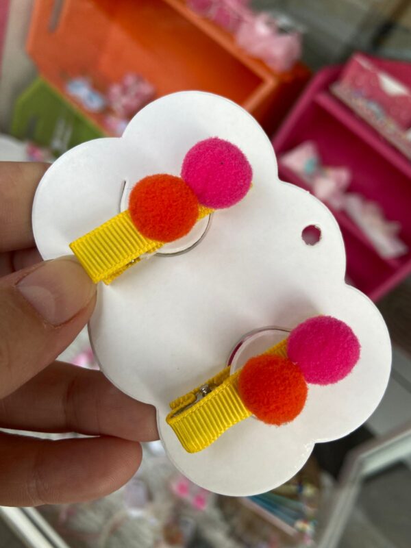 Mini Par com Pompom Colorido