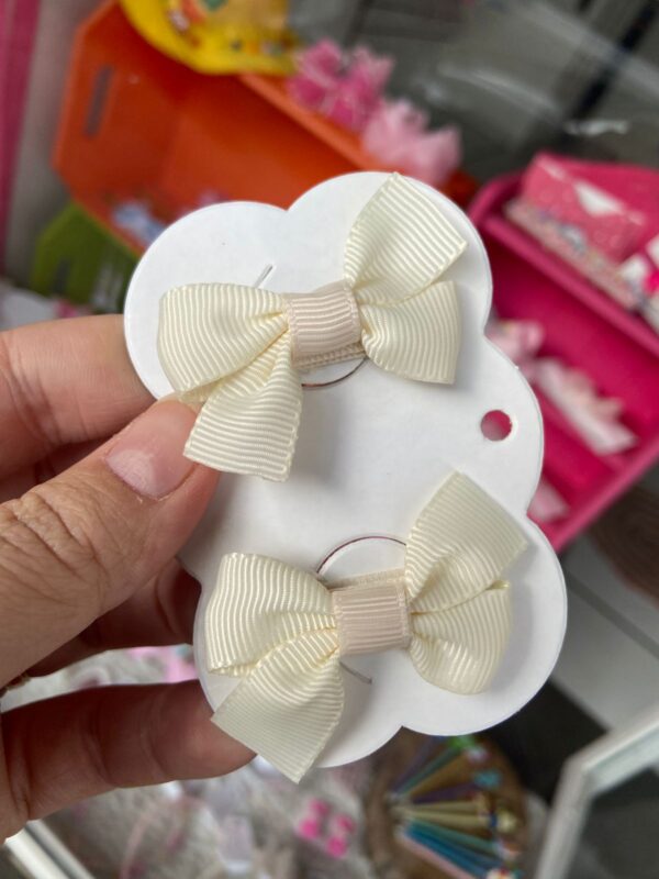 Mini Par de Laços Off-White