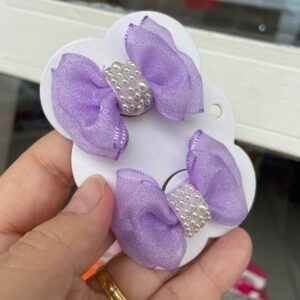 Mini Par de Laço Lilás