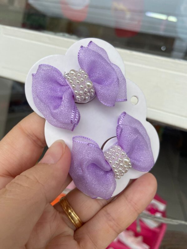 Mini Par de Laço Lilás