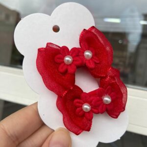 Mini Par de Laços Vermelho