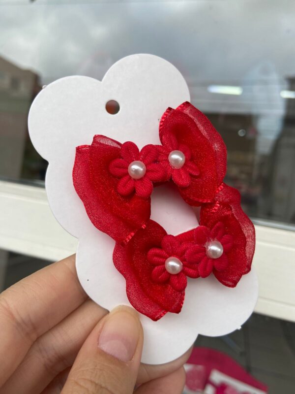 Mini Par de Laços Vermelho