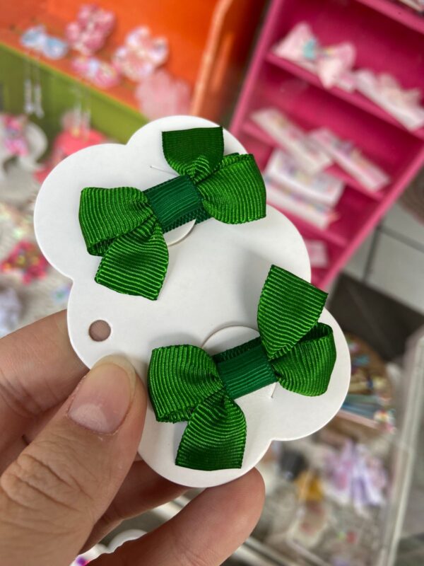 Mini Par de Laços Verde