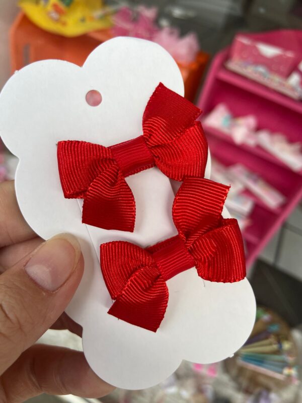 Mini Par de Laços Vermelho