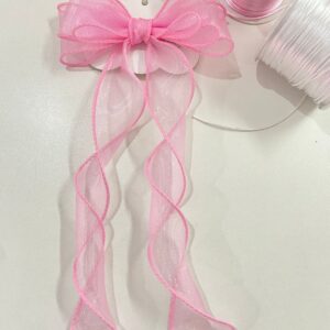 Laço Rosa com Pontas