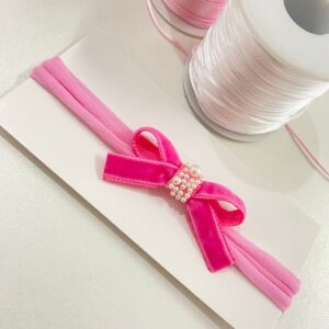 Faixa com Laço Rosa - Com Meia de seda