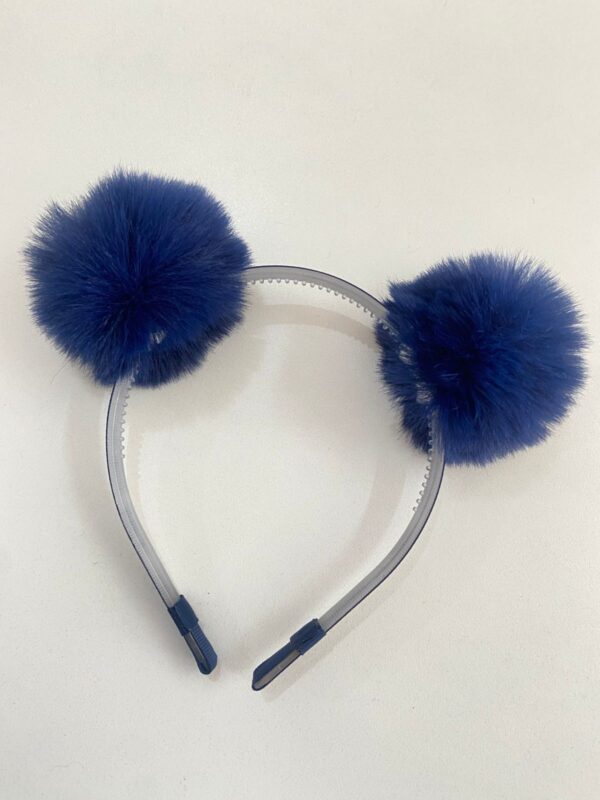Tiara com pompom azul