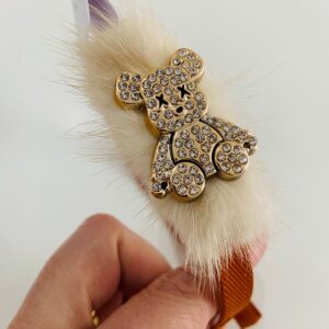 Tiara com Aplique de Urso com Strass