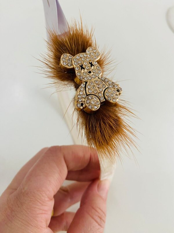 Tiara com Aplique de Urso com Strass